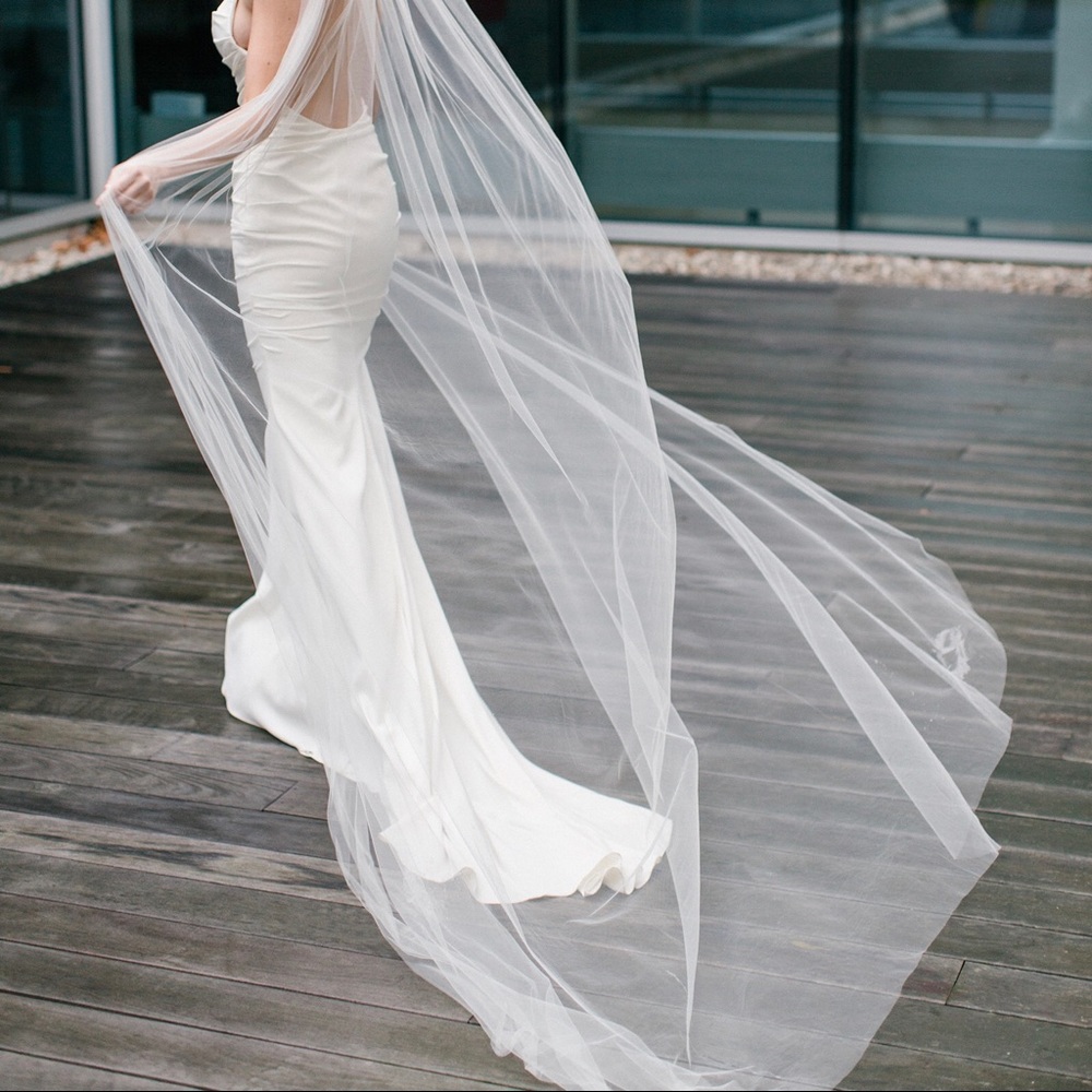 classic wedding veil ivory